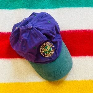 Vintage Purple and Green Wimbledon Cap 🎾